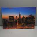 chicago city landscape canvas wall art chicago city skyline wall art for living room illinois cityscape skyscrapers pictures for bedroom modern decor office artwork framed ready to hang, 16"wx24"h