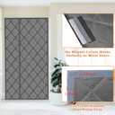 No Magnet Thermal Insulated Door Curtain, Fit Door Size 80 x 90 inch Waterproof Thicken Winter Cover Windproof Insulation Blanket, Gray