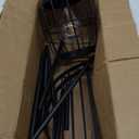 MXwcy 2 Pack Solar Lights Outdoor with Plant Stands - Solar Floor Lamp & Street Lights with Metal Tripod - Patio Decor for Garden, Yard, Pathway, Driveway, Porch (36in, A- 2Pack Black - Single shelf)