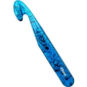 Weabetfu 25mm Large Crochet Hook,Huge Crochet Hooks for Chunky Yarn,Ergonomic Knitting Giant Crochet Hooks,Big Crochet Needles for Knitting Yarn Carpet Scarf Wool Roving (Blue)