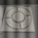 MALACASA Porcelain Divided Serving Dishes, Appetizers Tray, Serving Tray for Party - Perfect for Chips and Dip, Fruit, Veggies, Candy and Snacks, Divided Serving Platter, Relish Tray, White