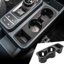 Cup Holder Compatible with 2022-2025 2026 Ford Maverick Cup Holder Silicone Insert Center Console Cup Holder Silicone Black Bottle Holder Interior Decoration for 2024 Maverick Accessories