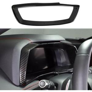 Carbon Fiber Style Interior Center Console Dashboard Instrument Frame Cover Trims for Chevrolet Corvette C8 2020-2025 Decoration Accessories