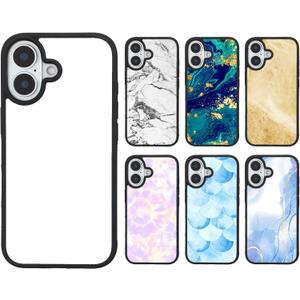 Weewooday 6 Pieces Sublimation Phone Case Blank Covers Compatible with iPhone 17 Customize Custom DIY Printable Picture Anti-Slip Shockproof Heat Press Rubber Protective DIY Phone Covers