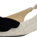 Nine West Women's Junnie Ballet Flat (8.5, Cream/Black 150)