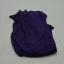 Women Casual Loose Soft Crewneck Short Sleeve Pockets Swing T-Shirt Dress (Small, Round Hem Purple)