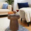 TORMAYS HOME Handmade Wood Side Table Tree Stump End Table Solid Wood Stool Plant Stand Rustic Coffee Table Nightstand for Living Room Bedroom Balcony Garden (Brown)