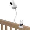 HOLACA Flexible Clip Mount for Hellobaby HB6550/HB65/HB66/HB248, Blemil Baby BL9052-2,JUAN2215 and VTimes302 Baby Monitor Camera Stand Bracket for Crib Without Tools or Wall Damage (Clip Mount),Set of 2