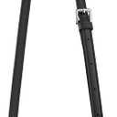 Allzedream Leather Purse Strap Replacement Crossbody Handbag Long Adjustable (Black, Silver Hardware)