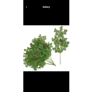 Wsorik 4Pcs Realistic Norfolk Pine Branches -18Inch Artificial Real Touch Christmas Pine Stems Picks Greenery Fake Cedar Pine Branch for Vase DIY Crafts, Xmas Indoor Outdoor Home Decor