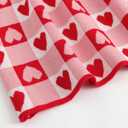 Curipeer Infant Toddler Girls Sweater Dresses Long Sleeve Ribbed Knit Pullover Ruffle Cozy Dress (2T, A-aa-heart Pattern)