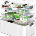 ARSTPEOE 3-Tier Medicine Organizer - Portable Medicine Cabinet with Handle, Extra Large 3 Tier