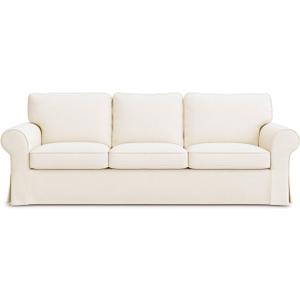 Ektorp Sofa Cover Replacement for IKEA Ektorp 3 Seat Cover, Ektorp Couch Cover, Ektorp 3 Seater Sofa Cover Only!(Polyester Daily Off White)
