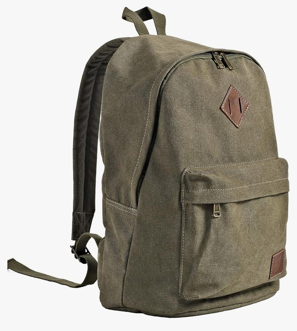 Canvas College Rucksack Laptop Excursion Backpack Travel Notebook School Backpack Bookbag For Men Women Military Green Factory Directly