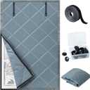 Tugaizi Window Insulation Kit for Winter 26" x 39" Thermal Insulation Cotton Window Cover Antifreeze Windproof Oxford Fabric Cloth Window Insulated Cover for Patio Winterizing, Grey