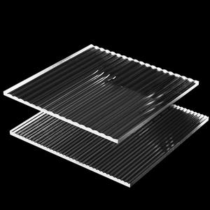 Reeded Acrylic Sheet Plexiglass 1/5” Thick– Acrylic Panels for DIY Crafts, Display Cases, Floating Shelves, Home Décor, Cut with Cricut, Engraver, Power Saw or Hand Tools (2, 16x20 5mm Thick)
