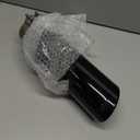 BORLA 20162 Universal Performance Exhaust Tip 2.75" Single Inlet / 4" Round Angle-Cut Single Outlet 14" Long Black Chrome On T-304 Stainless Steel Clamp On Design Clamp Included