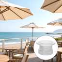 BOXOB 2 Sets Parasol Umbrella Hole Ring Plug and Cap Set, Transparent ABS Plastic Outdoors Patio Table Umbrella Hole Insert Patio Furniture Accessories for Outdoor Yard Garden