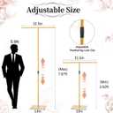 T-Shape Backdrop Stand for Wedding,Adjustable Height 2.6FT to 8FT Metal Arch Backdrop Stand for Party, Gold Wedding Arch for Ceremony,Holiday Event Decorations