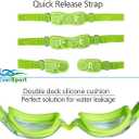 EverSport Kids Swim Goggles, Swimming Goggles for Children Teens, Anti-Fog Anti-UV Youth Swim Glasses for Age4-16 (Green)