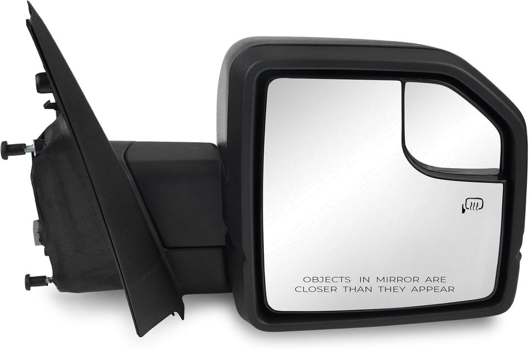 Right Passenger Side Door Mirror Assembly Compatible with Ford F150 2015-2020 with Turn Signal, Power Heated, Blind Spot Glass Replaces FL3Z17682CB (6 Pins)