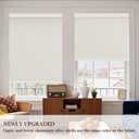 AOSKY Cordless Blackout Roller Shades, 31.5" W x 72" H, Linen Cream 2 Pack