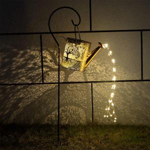 Solar Lights Outdoor Garden Decor, Large Waterproof Watering Can Landscape Lights Outside Decorations for Yard Front Porch Patio Backyard Gardening Gift for Mom Grandma Women Birthday