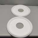 Molded PU Ceiling Medallion for Light Fixtures and Ceiling Fans, 13.1"OD x 4"ID x 1"P (Fits Canopies up to 10.25") White