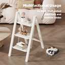 HillhutApex 3 Step Ladder, Lightweight Portable 3 Step Stool with Anti-Slip Wide Pedal, 330lbs Capacity Aluminum Ladder for Household,Office,Kitchen(White)