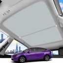 2025 Upgrade Sunshade Roof for Tesla Model Y 2025-2020 [No-Gap/Sag-Free] Middle Magnetic Component Glass Roof Sunshade Heat Insulation for Tesla Model Y Accessories 2025-2020 Blue