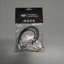 Flat Low Profile Guitar Patch Cable 8 inch for Effects Pedals, S-Shape, 1/4 inch Right-Angle, White, 3-Pack