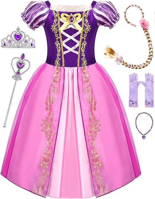 Avady Princess Dress Girls Princess Dresses Up Halloween Costumes Birthday Party Christmas Costume size 140