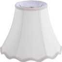 Aspen Creative 30337,Handsewn Scallop Dome Traditional Spider Lamp Shade in Off-White Faux Silk, 5" Top x 10-3/8" Bottom x 8-1/4"Slant.