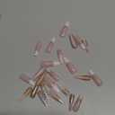 Nude Press on Nails Coffin Nails Press ons Long Press on Nails French Tip Fake Nails with Polka Dots Design False Nails for Women and Girls 24pcs