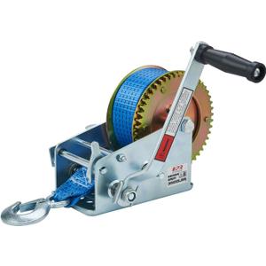 OPENROAD Boat Winch 3500lbs Hand Winch, with 32ft Blue Strap and 2 Speed switchable, for Boat Trailer Towing Winch