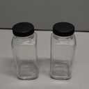 8 oz Glass Juice Bottles with Lids 3-Pack - Reusable Small Juice Drinking Jars for Green Juices, Shots & Smoothies