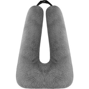 Travel Pillow, Car Pillow for Kids & Adults - Ergonomic Travel Pillows Sleeping Aid for Neck & Body Support, Car Travel Essentials Pillow on Road Trips-Gray