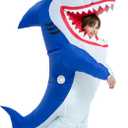 One Casa Blow Up Party Costume, Inflatable Costumes for Kids, Full Body Shark Costume, Halloween Costumes for Boys, Girls (4-5YRS)