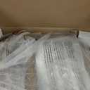 COLAMY Wooden Dining Chairs Set of 4, Modern Fabric Upholstered Kitchen Side Chairs, Farmhouse Dining Room Chair with Foot Pegs, Beige