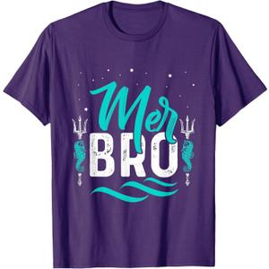Merbro Brother of a Mermaid Boy and Toddlers Kids Merman T-Shirt S