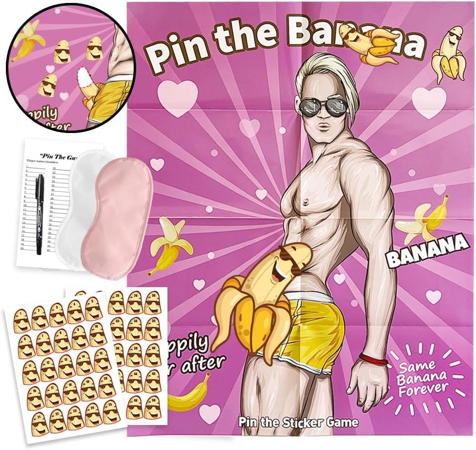 Bridal Shower Bachelorette Party Games, Pin The Sticker Games Bridal Shower Engagement Bachelorette Wedding Shower Funny Ice Breaker Games - 56 Guests