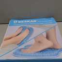 BESKAR XL Large Foot Scrubber Mat for Use in Shower - Shower Foot Cleaner to Eliminate Calluses Dead Skin, Foot Massager Mat for Men & Women to Soothe Achy Feet, Non Slip Suction Cups (Gray)