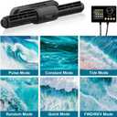 hygger Intelligent Wave Maker for Aquarium, Saltwater Freshwater Circulation Pump Adjustable 6 Waves/Night/Feed/Wireless Connection Mode, Magnetic Holder Display Controller Memory Function (50W)