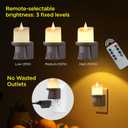2 x 2-in-1 Plug in Night Light (1 Pack) - Dual Mode: Dusk to Dawn Sensor OR Remote Timer - Dimmable Electric Candle Wall Sconce for Farmhouse Decor (Bronze)