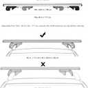 Amazon Basics Cross Rail Roof Rack, 52 inches, Fits up to 46" Spans between Raised Side Rails with Gap, Pack of 2, Black/Silver