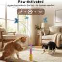 Interactive Cat Toys for Indoor Cats, Automatic Cat Wand Toy Enrichment for Bored Kitten, Spin Butterfly with Self-Holding Suction Base, Rechargeable Electric Moving Feather Stimulating Toy