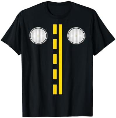 Headlights With Road Markings Funny Halloween Costume Shirt T-Shirt L