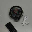 KIDEE Mini Stroller Fan, Portable Baby Fans Battery Operated, LED Display with 3 Speeds, Small Clip on Fan Desk Fan USB Rechargeable, Personal Handheld Fans for Outdoor Travel, Children Gift (Black)