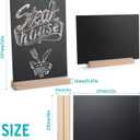 ONUPGO 3 Pack Tabletop Chalkboard with Wood Holder, 8 x12 Inch Menu Chalk Board Sign Store Food Signs, Message Boards for Party, Wedding, Tables Decoration, Bar and Restaurant