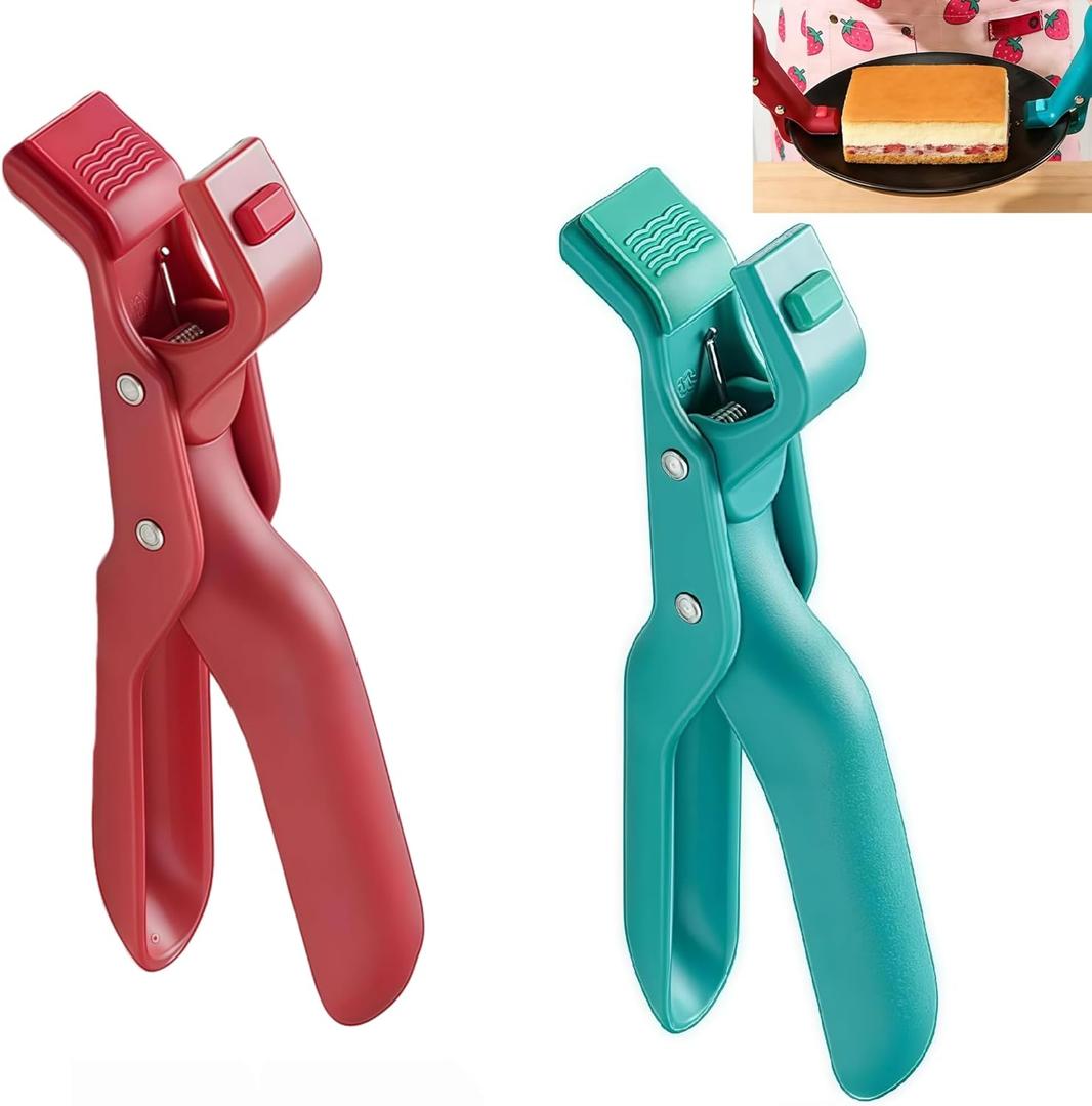 2PCS Hot Plate Grippers,anti scald bowl holder clip,non-slip hot plate gripper tongs,multi-function anti-scald bowl clip for kitchen